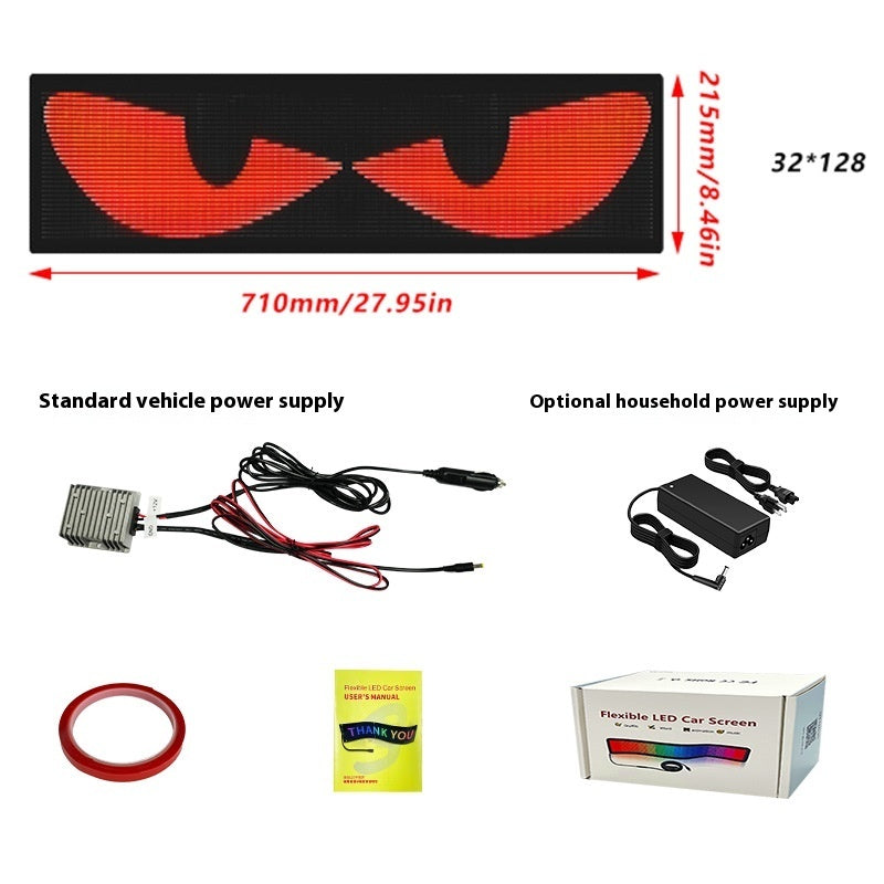 Dynamic Eyes Car Windshield Flexible LED Display Bumper Stickers