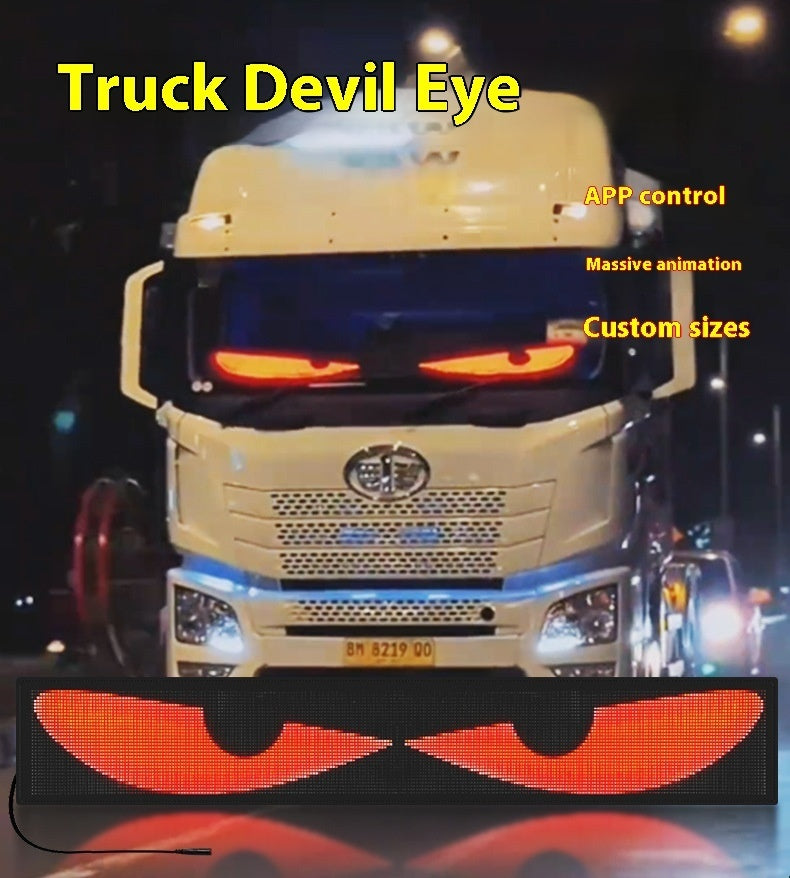 Dynamic Eyes Car Windshield Flexible LED Display Bumper Stickers