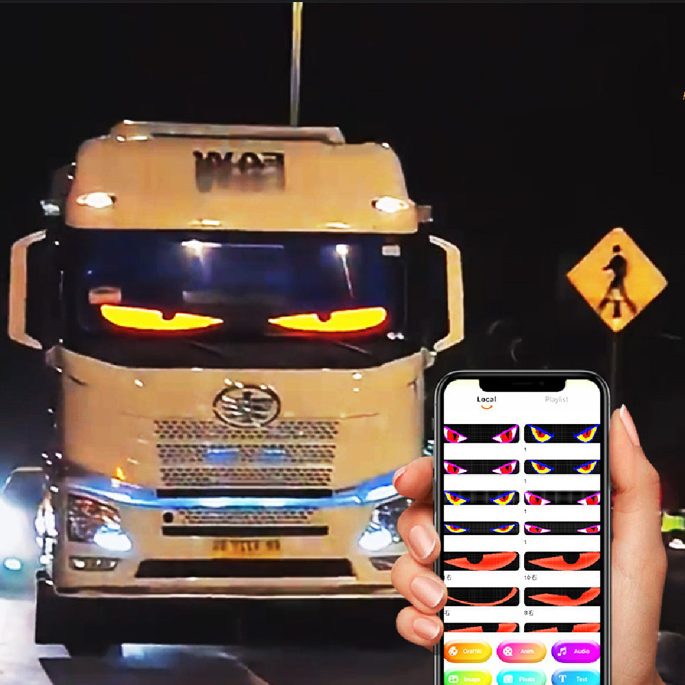 Dynamic Eyes Car Windshield Flexible LED Display Bumper Stickers